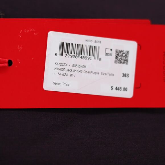 Hugo Boss Men's Solid Purple Wool Blend Karl Modern-Fit Suit Jacket Size 36S - Picture 7 of 10